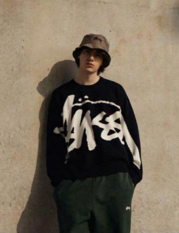 스** 빅로고 스탁 자카드 스웨터 니트수입풀(남녀공용)