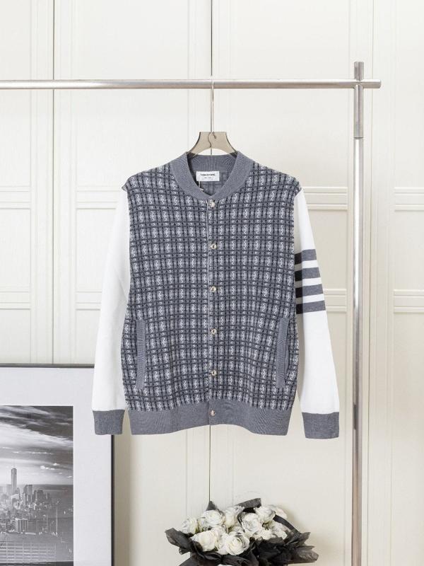 톰* 메탈버튼 체크배색 자켓