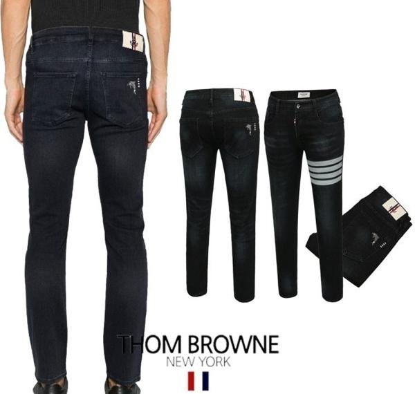 톰* 4바 돌고래자수 블랙워싱 슬림진