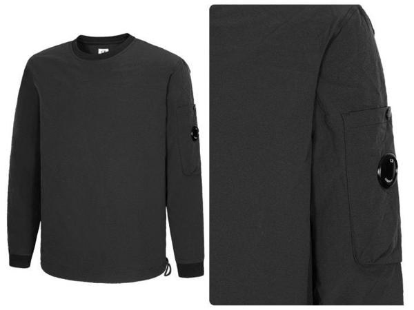 C* 컴퍼니 다이애그널 레이즈드 플리스 크루넥 스웨트셔츠