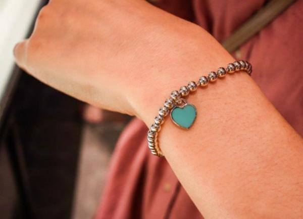 티** 리턴투 블루 하트 태그 브레이슬릿 실버수입