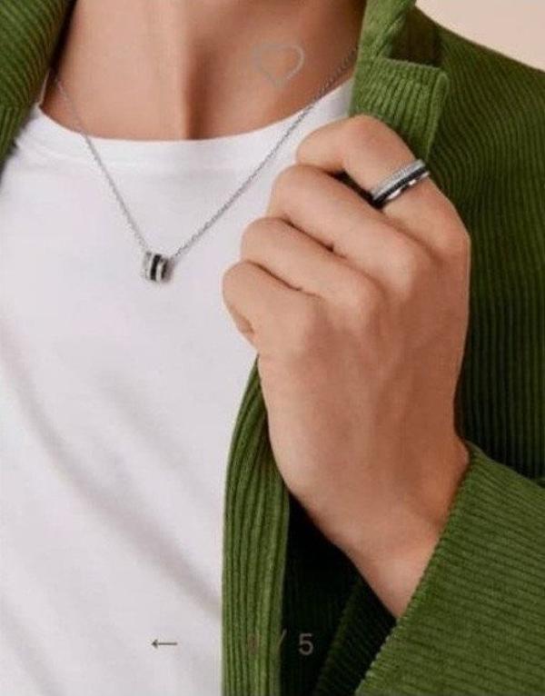 부** 콰트로 블랙 에디션 링 펜던트 목걸이수입최고급