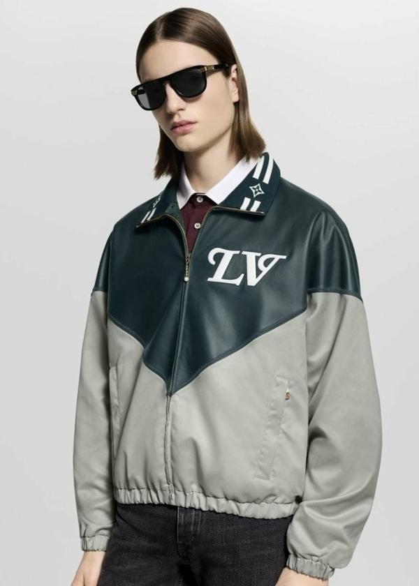 루* 가죽 배색 자켓