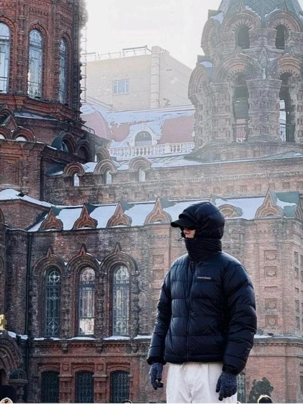 알파인 다운 후드 패딩  수입