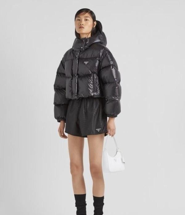 프** 리나일론 구스 숏 패딩