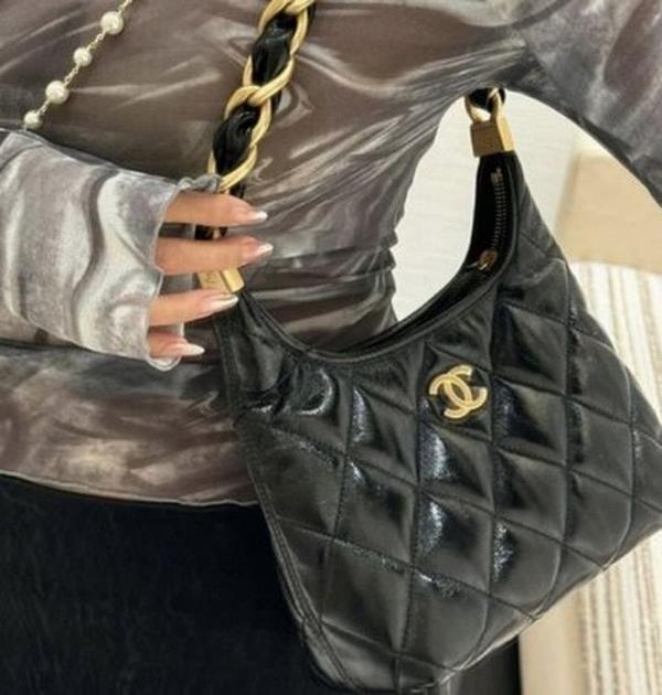 샤* 고급 호보백 램스킨 금장 블랙 스몰