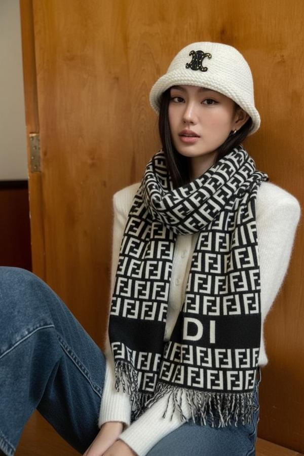 펜* FF로고 자가드 울머플러수입최고급