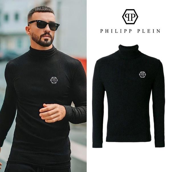 필* 플레이트 골지 터틀넥