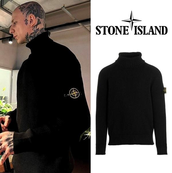 스* 패치 커플 울니트 터틀넥