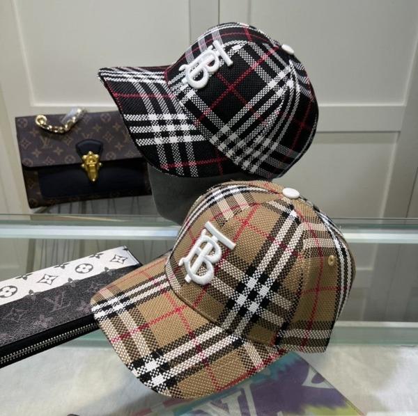 버** TB체크코튼 볼캡 모노그램 캡모자  2색상