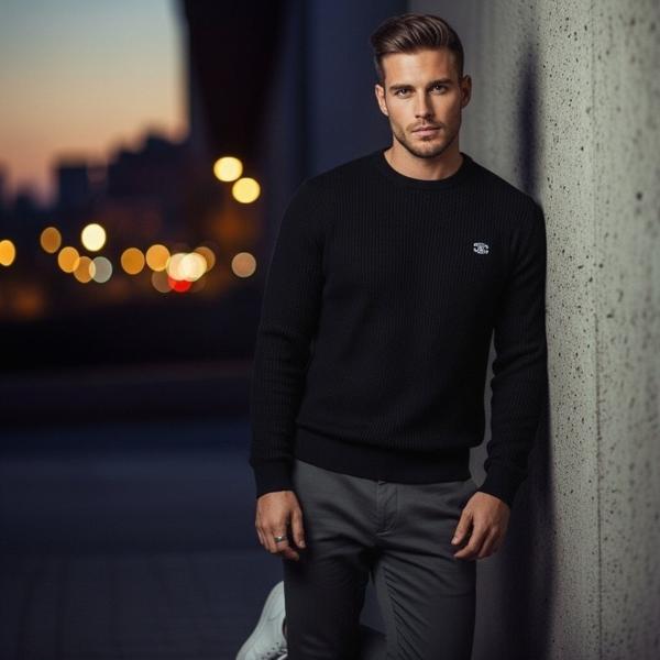 셀** 100 울 크루넥 니트