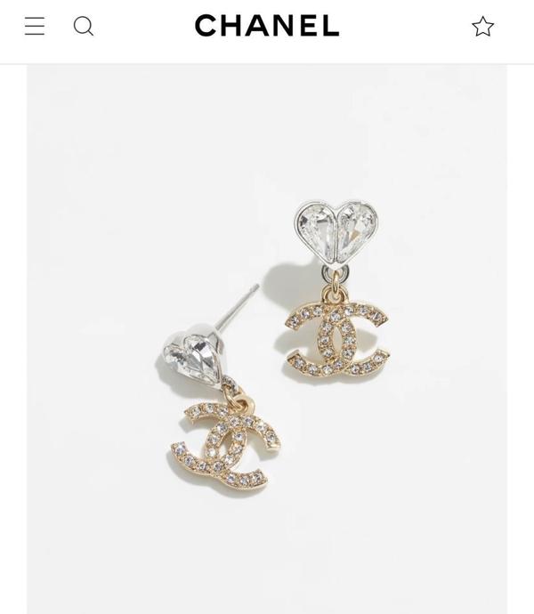 샤* 하트 스톤 귀걸이