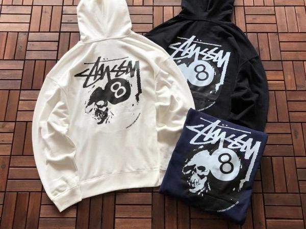 스** 해골 스컬 8 에이트볼 후드티