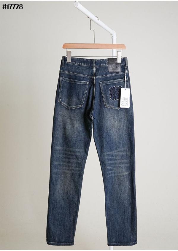 로** 아나그램 포켓 자수 패치 테이퍼드핏 데님 팬츠