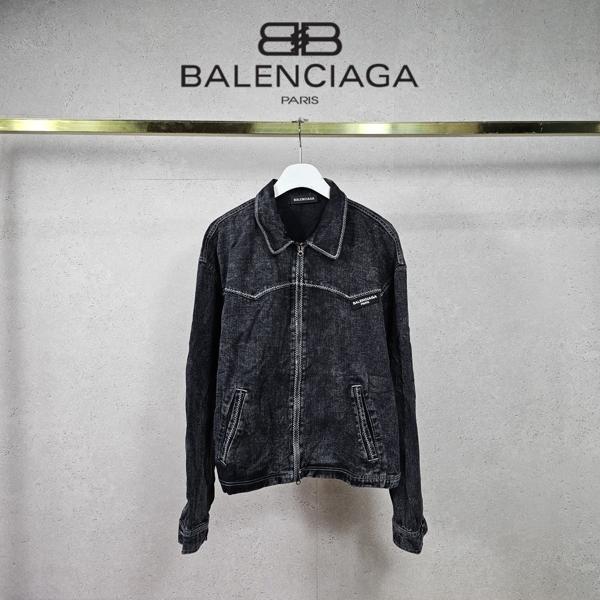 발**** 사선 스티치 투웨이 데님 자켓