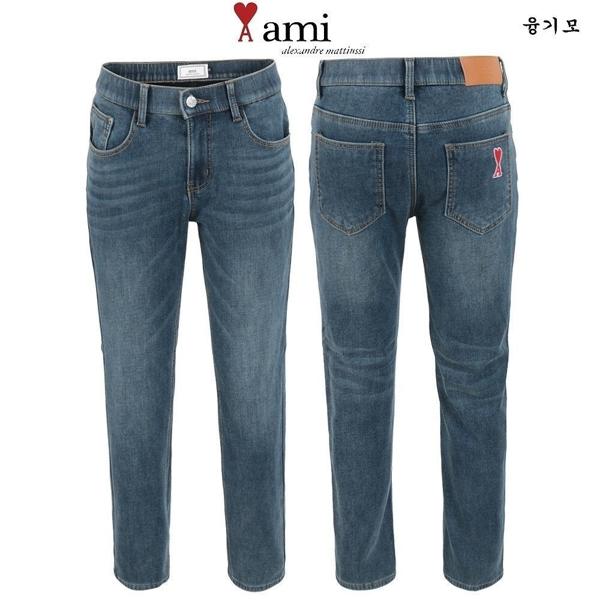 아* 융기모 인디고 히든밴딩 슬림팬츠