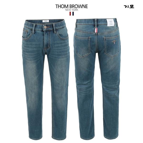 톰* 융기모 연청 히든밴딩 슬림팬츠