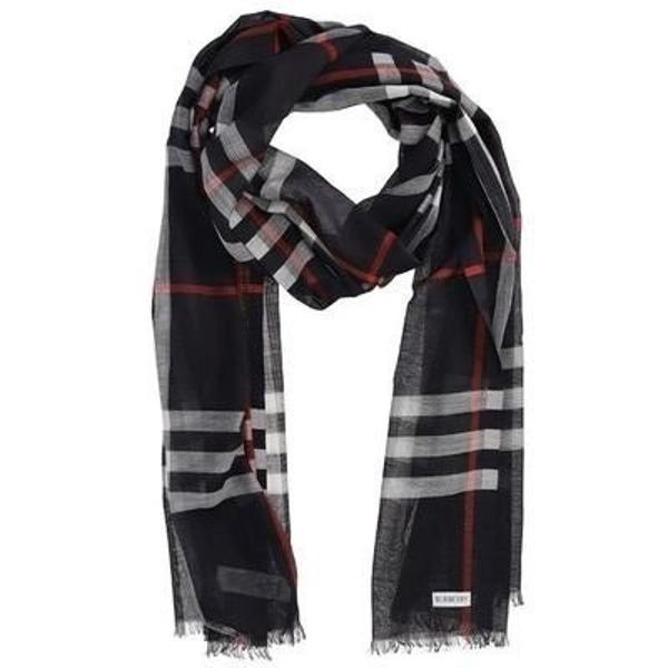 버** 체크 머플러