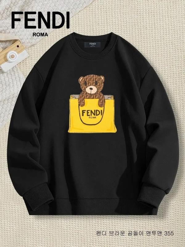 펜* 브라운 곰돌이 기모맨투맨 355