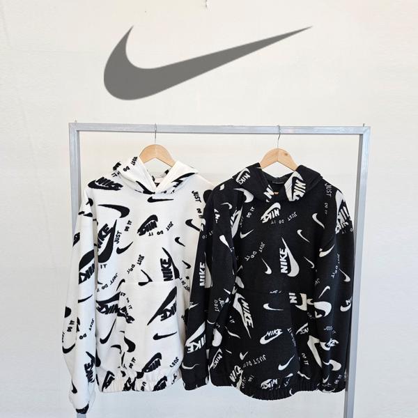 나** 멀티 로고 후리스 기모 후드