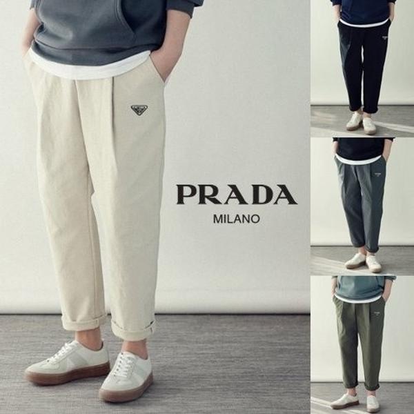 나** 트리플 나염 양기모 원포켓 세미와이드 밴딩 팬츠