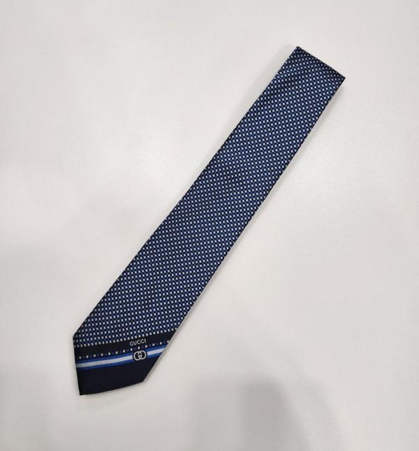 구* 인터로킹 G 사선로고 실크 넥타이