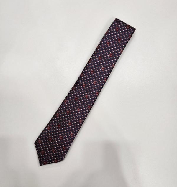 구* 라운드 인터로킹 G 실크 넥타이