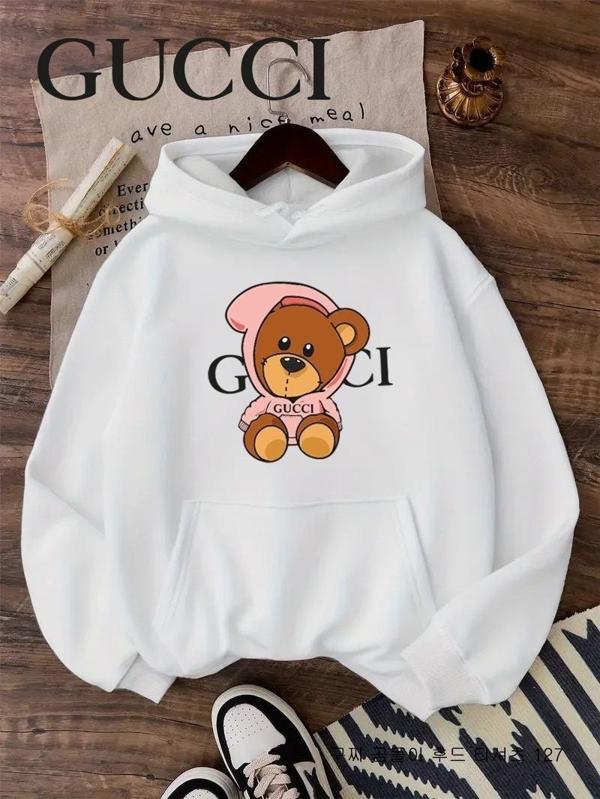 구* 곰돌이 후드 기모티셔츠 127