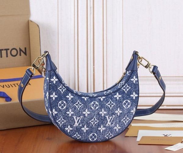 루* 데님 모노그램 루프 숄더백 크로스백