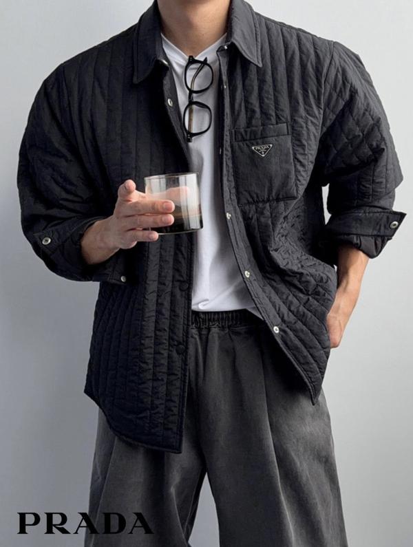 프** 퀄팅 누빔 점퍼