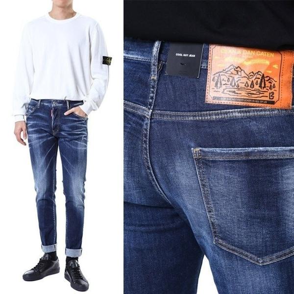 디**** 랜드스케이프 오렌지 래더패치 중청 워싱진