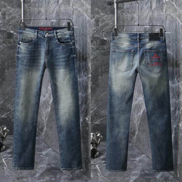 프** 로고 엠보 워싱스판 데님진수입최고급