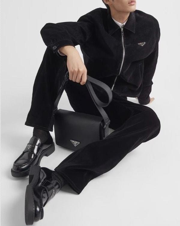 프** 초콜릿 브러시드 가죽 로퍼