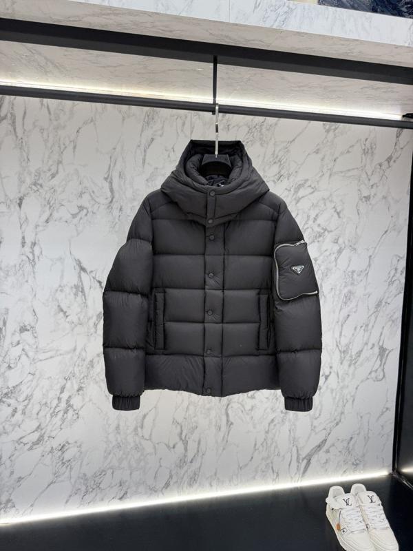 프** 포켓로고 구스다운 후드 패딩