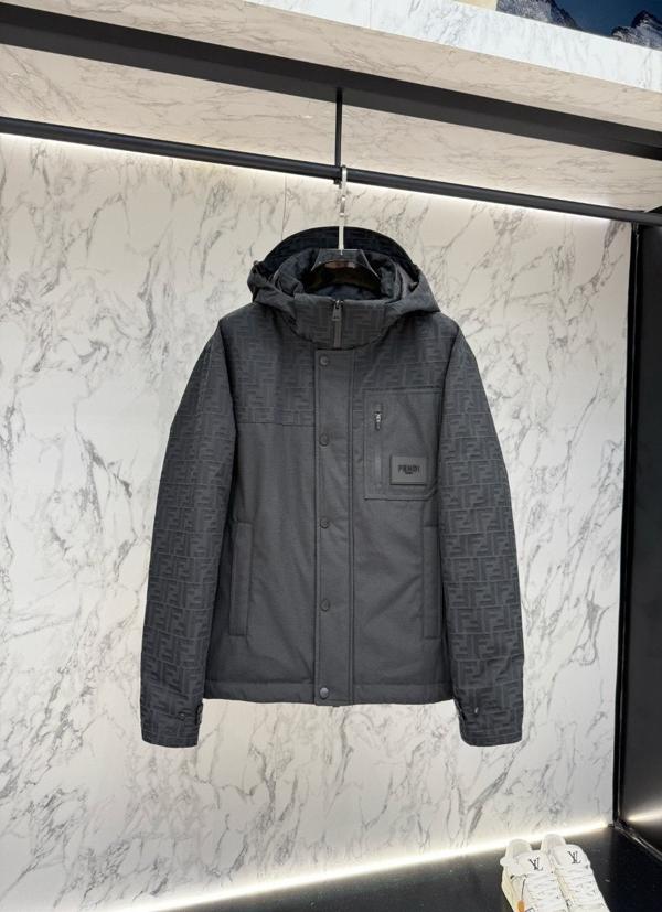 펜* 989 FF 자카드 테크 구스다운 패딩 재킷