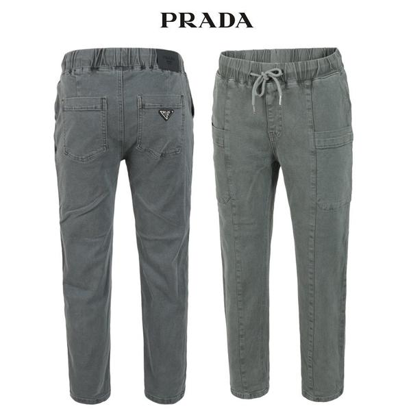 프** 안기모 앞포켓 밴딩 배기 팬츠