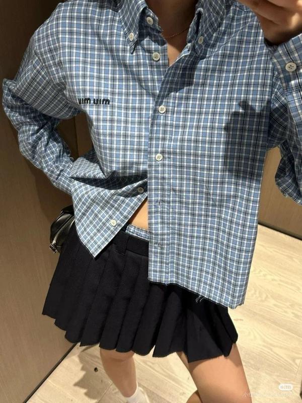 미*** 25 체크 포플린 셔츠  수입