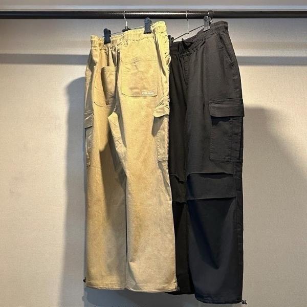 스* 워싱 카고 스트링 팬츠