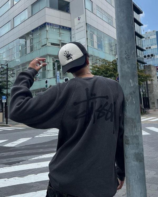 스** 래글런 와플 써멀 롱슬리브  수입