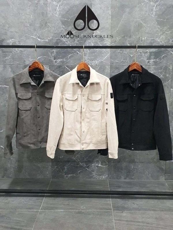 무*** 블랙 패치 스웨이드 버튼 자켓