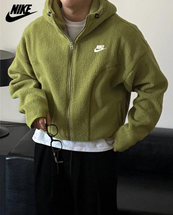 나** 자수 덤블후리스 후드 집업