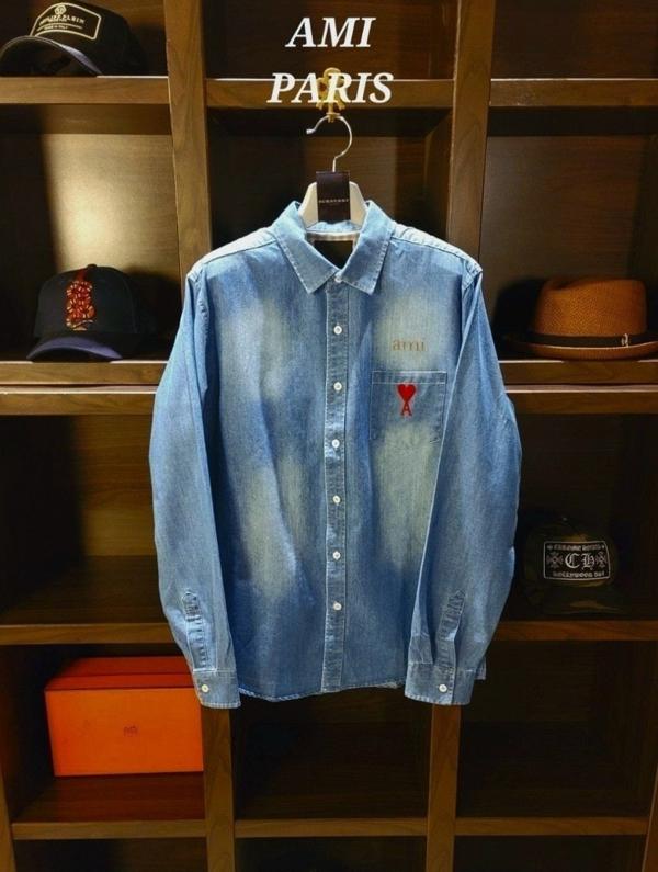 아* 시그니쳐 클래식 워싱청 셔츠