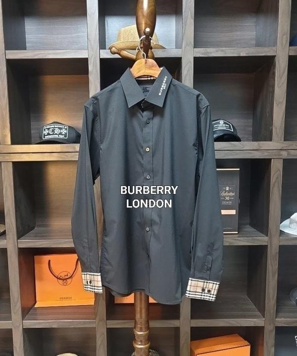 버** 브라운 라벨 모던 런던 가죽소매라인 셔츠