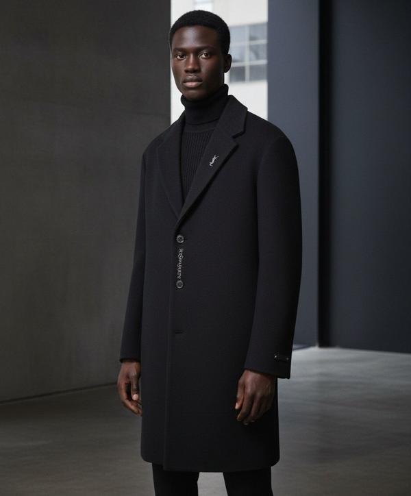 생** 포멀 모던 블랙 코트