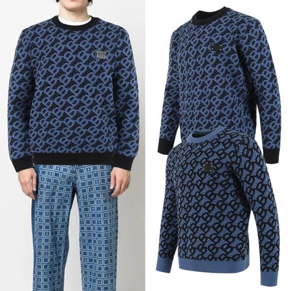 버** 플레이트 울 니트