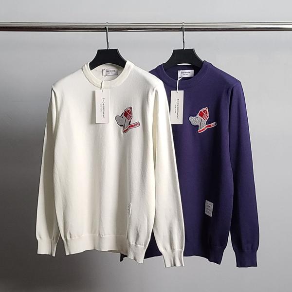 톰* 스카프 도그 캐시미어 니트