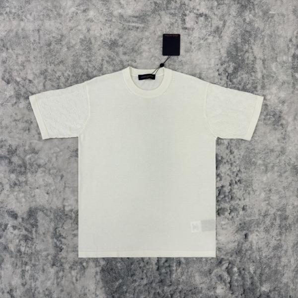 루* 25 모노그램 톤온톤 니트 반팔티셔츠  수입  프리미엄