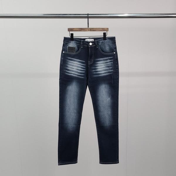 로** 그래픽 아나그램 워싱 청바지