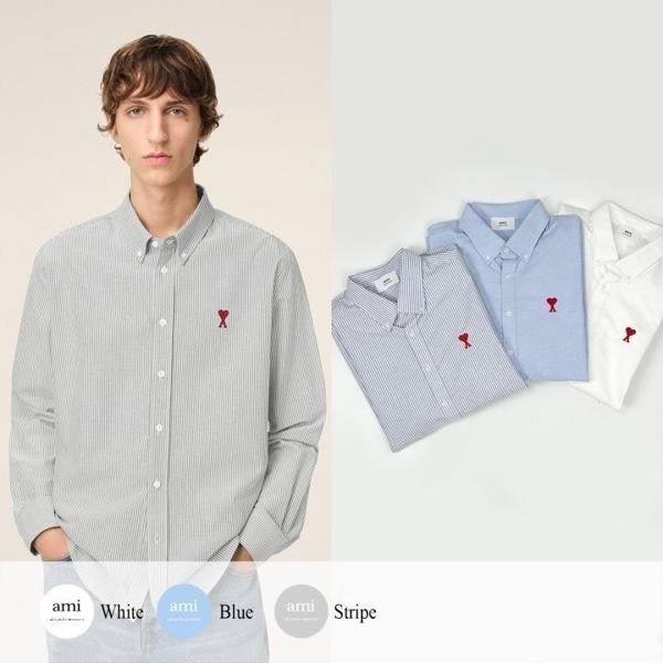 아* 드 꾀흐 체인 자수 옥스포드 셔츠