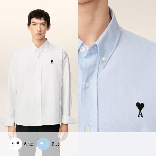 아* 드 꾀흐 블랙 로고 자수 옥스포드 셔츠